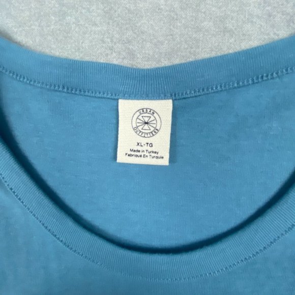 Urban Outfitters Crop Top XL Butterfly Open Back Tie Back Tank Teal Blue - Picture 9 of 14